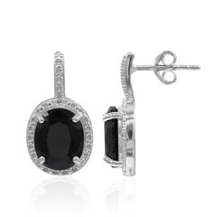 Orecchini in argento con Spinello Nero