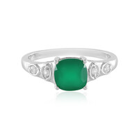 Anello in argento con Onice Verde