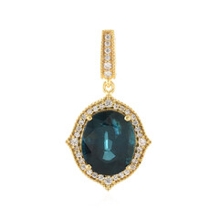 Ciondolo in argento con Fluorite Petrolio del Belgio