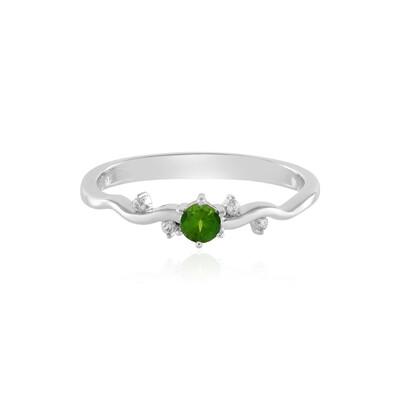 Anello in argento con Diopside Russo