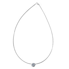 Collana in argento con Topazio Bianco