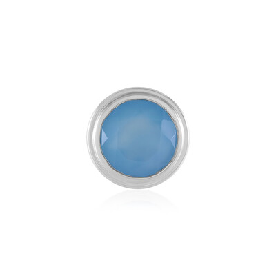 Ciondolo in argento con Calcedonio Blu (MONOSONO COLLECTION)
