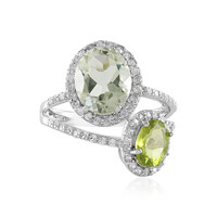 Anello in argento con Ametista Verde