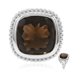 Anello in argento con Quarzo Fumè