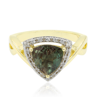 Anello in oro con Tibetanite Verde