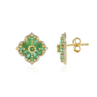 Orecchini in argento con Smeraldo Zambia