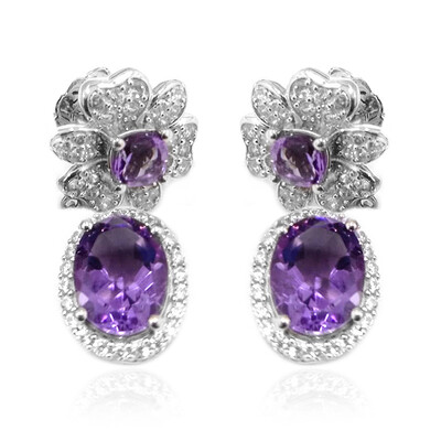 Orecchini in argento con Ametista (Dallas Prince Designs)