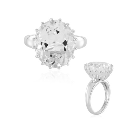 Anello in argento con Topazio Bianco