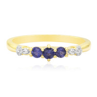 Anello in oro con Dumortierite