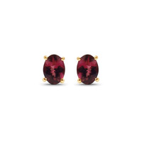 Orecchini in oro con Tormalina Rosa