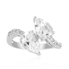 Anello in argento con Topazio Bianco