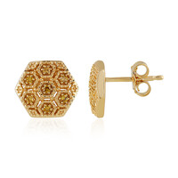 Orecchini in argento con Diamante Giallo I3