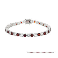 Bracciale in argento con Granato Mozambico