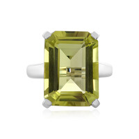 Anello in argento con Quarzo Limone