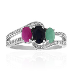 Anello in argento con Zaffiro Blu