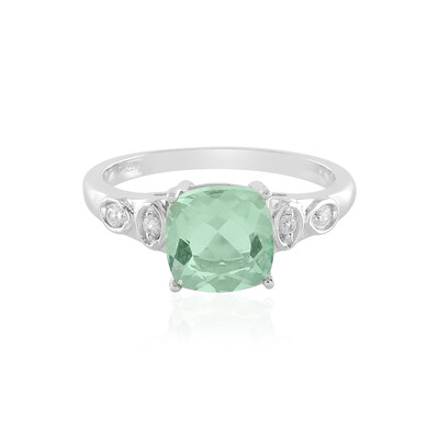 Anello in argento con Fluorite Blu Caraibico