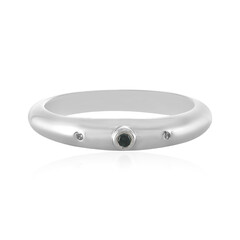 Anello in argento con Diamante Blu I2