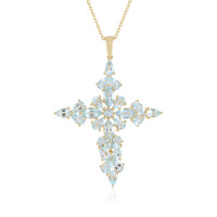 Collana in argento con Topazio Blu Cielo