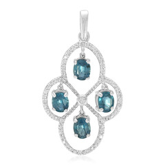 Ciondolo in argento con Cianite Peacock