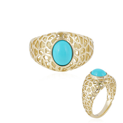 Anello in oro con Turchese Sleeping Beauty (Ornaments by de Melo)
