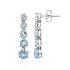 Orecchini in argento con Topazio Blu Svizzero