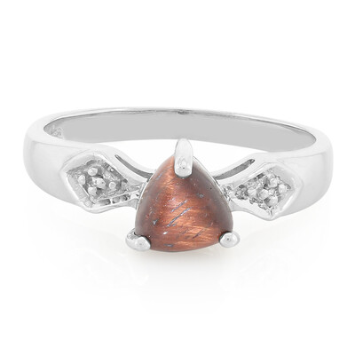 Anello in argento con Occhio di Tigre Rosso