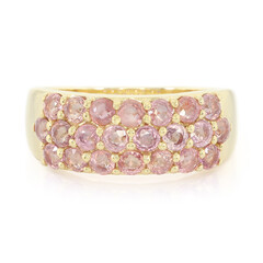 Anello in oro con Zaffiro Padparadscha (non riscaldato) (AMAYANI)