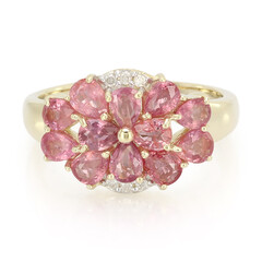 Anello in oro con Zaffiro Padparadscha (non riscaldato)