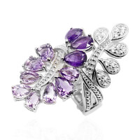 Anello in argento con Ametista Zambiana (Dallas Prince Designs)