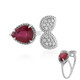 Anello in argento con Rubino del Madagascar
