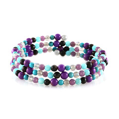 Bracciale in acciaio con Amazzonite (Riya)