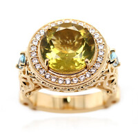 Anello in argento con Quarzo Ouro Verde (Dallas Prince Designs)