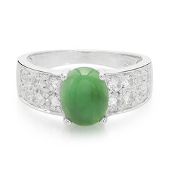 Anello in argento con Crisoprasio Imperiale