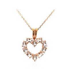 Collana in oro con Morganite AAA