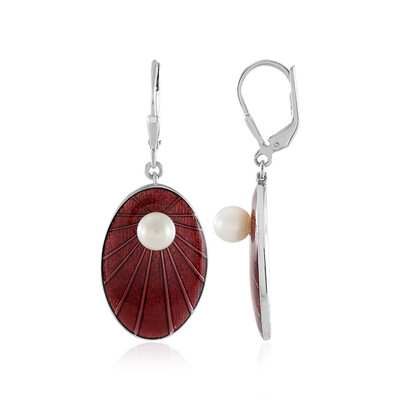 Orecchini in argento con Perla d'Acqua Dolce Bianca (Adela Silber)