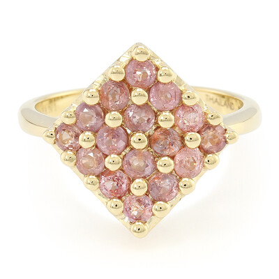 Anello in oro con Zaffiro Padparadscha (non riscaldato) (AMAYANI)
