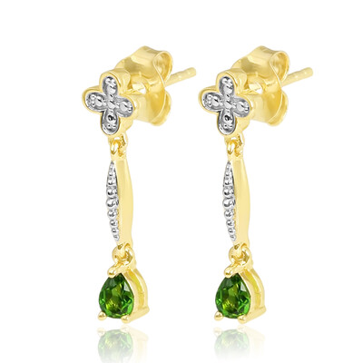 Orecchini in argento con Diopside Russo