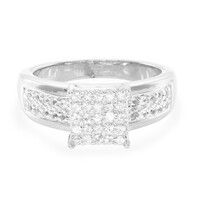 Anello in argento con Zaffiro Bianco