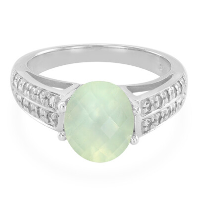 Anello in argento con Prehnite