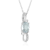 Collana in argento con Acquamarina Brasiliana