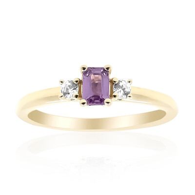 Anello in oro con Zaffiro Ceylon Porpora