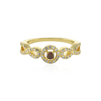 Anello in argento con Diamante Cognac I3