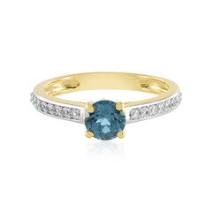 Anello in argento con Topazio Blu Londra