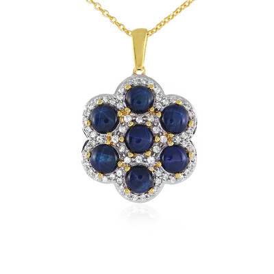 Collana in argento con Zaffiro Stellato Blu