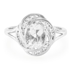 Anello in argento con Petalite