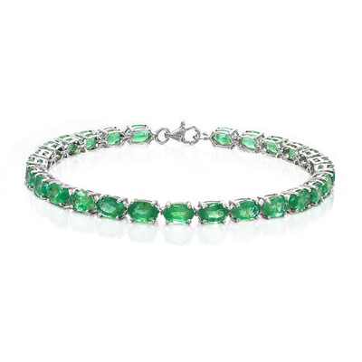 Bracciale in argento con Smeraldo Zambia