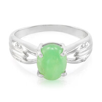 Anello in argento con Crisoprasio Imperiale