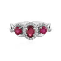 Anello in argento con Rubino del Madagascar