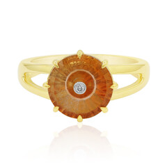 Anello in oro con Quarzo Arancione (Glenn Lehrer)
