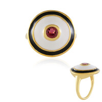Anello in argento con Tormalina Rosa Brasiliana